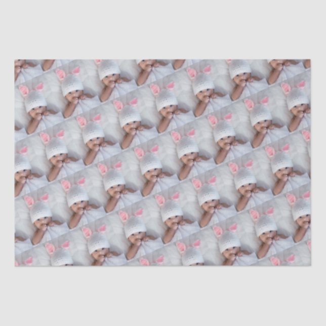 Your Baby Photo In a Pattern Tissue Paper (Front)