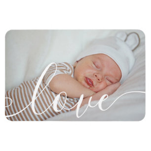 Your Baby Photo Script Love Announcement Magnet