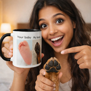Your Baby vs My Baby Dog Paw Meme Mug