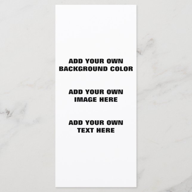Your background colour, your image, your own text menu (Front)