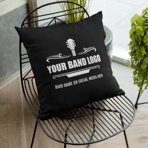 Your Band Logo - Choose Your Background Colour Cushion