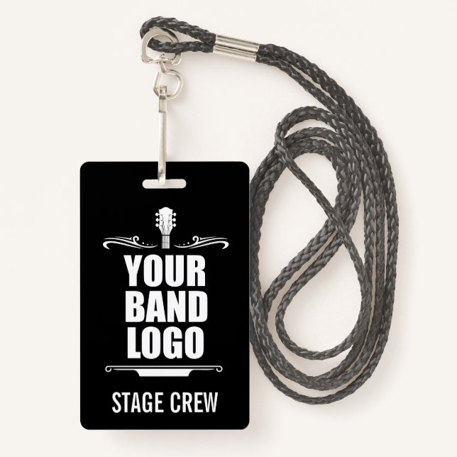 Your Band Logo Stage Crew ID Badge (Front with Lanyard)