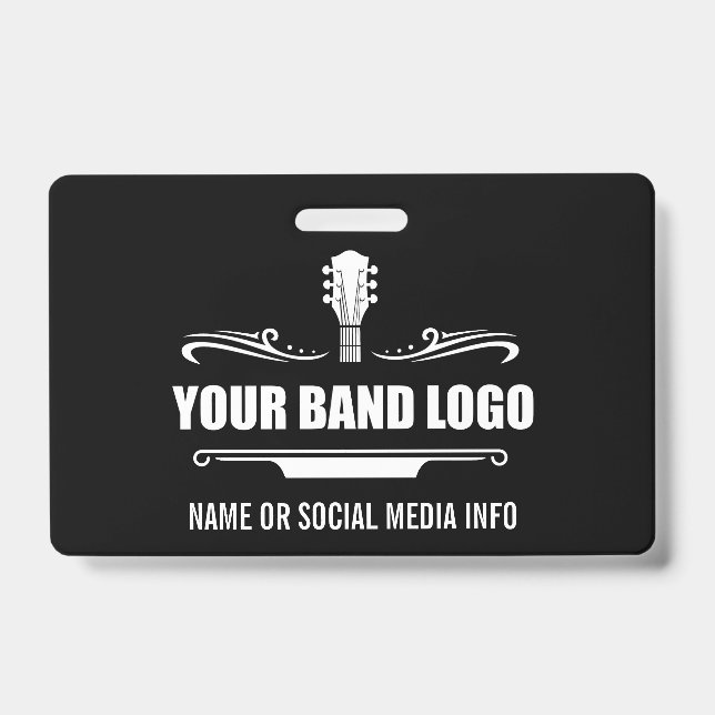 Your Band Logo Wide ID Badge (Front)