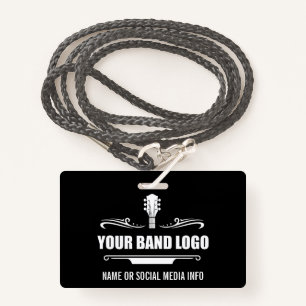 Your Band Logo Wide ID Badge
