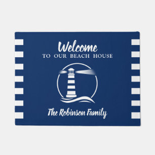 Your Beach House Nautical Classic Lighthouse Doormat