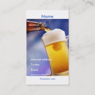 Your beer promotional card