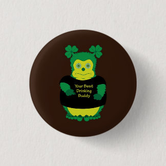 Your best drinking buddy Irish funny cartoon pin
