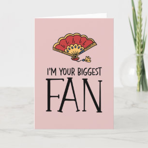 Your Biggest Fan Cute Pun Funny Valentine's Day Holiday Card