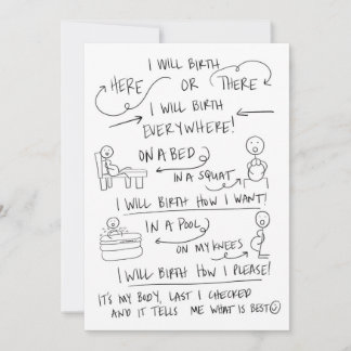 Your Birth Your Way Greeting Card