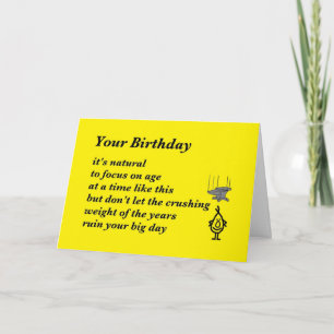 Your Birthday - a funny poem Card