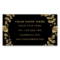 Your Black and Gold Magnetic Business Card Example