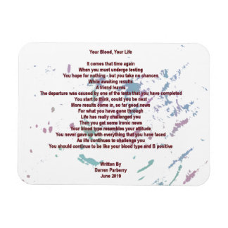 Your Blood, Your Life 7cm x 10cm Flexible Magnet