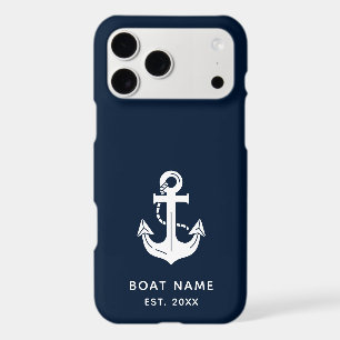 Your Boat Name Anchor Blue