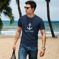 Your Boat Name Anchor Blue