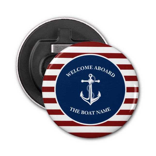 Your Boat Name Anchor Bottle Opener (Front)
