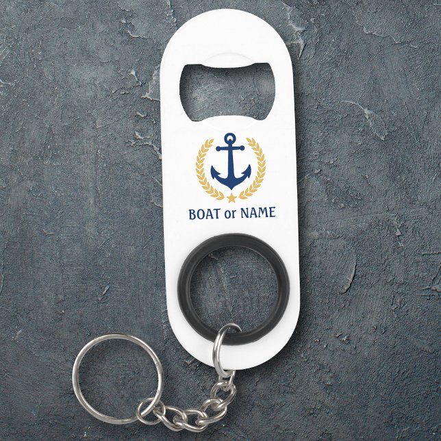 Your Boat Name Anchor Gold Style Laurel White (Creator Uploaded)