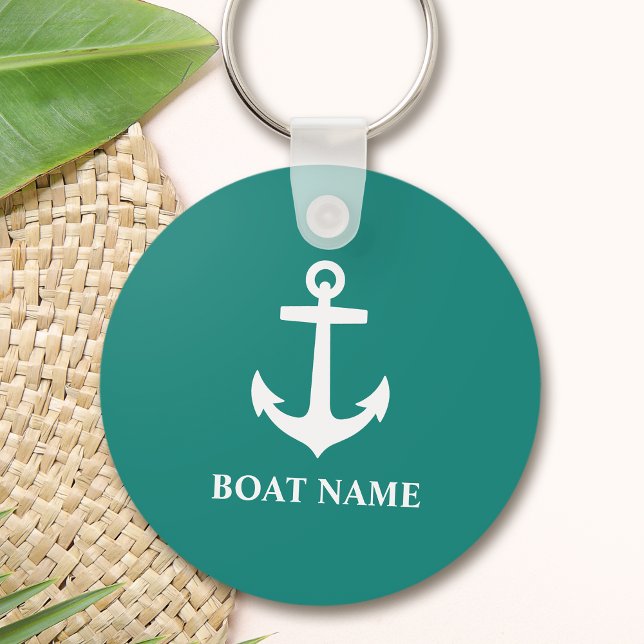 Your Boat Name Anchor Nautical Style Key Ring (Creator Uploaded)