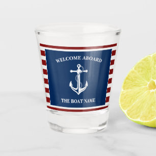 Your Boat Name Anchor Shot Glass
