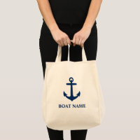 Your Boat Name Classic Anchor Eco Friendly Grocery