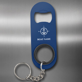 Your Boat Name Compass Anchor Blue