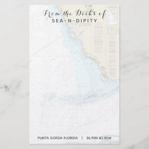 Your Boat Name From the Decks of Florida Nautical Stationery