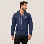 Your Boat Name Nautical Anchor Oars Helm Stars Hoodie (Front Full)