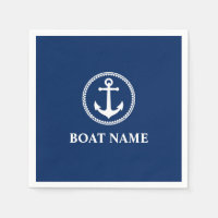 Your Boat Name Sea Anchor Blue