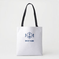 Your Boat Name Tote Seahorse Anchor sh0d