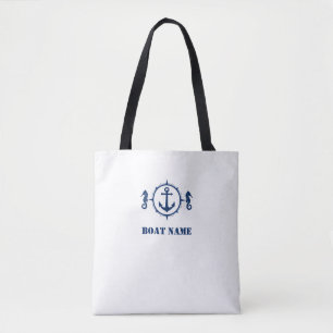 Your Boat Name Tote Seahorse Anchor sh0d Bag
