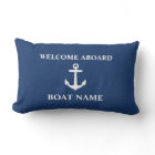 Your Boat Name Welcome Aboard Anchor Blue