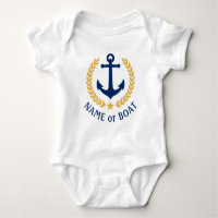 Your Boat or Name Anchor Gold Laurel Leaves Star