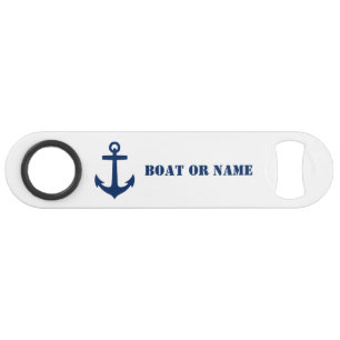 Your Boat or Name Nautical Anchor Navy Blue White
