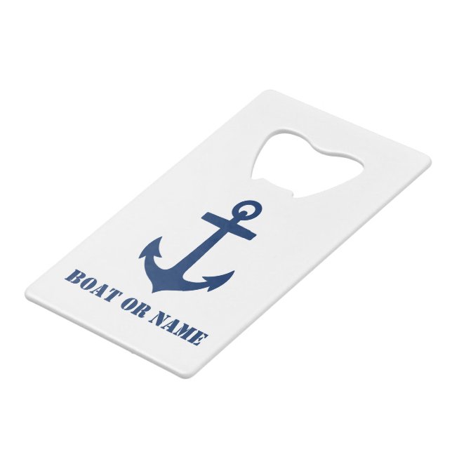 Your Boat or Name Nautical Classic Anchor White (Front Angled)
