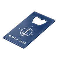 Your Boat or Name Nautical Compass Anchor Navy