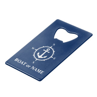 Your Boat or Name Nautical Compass Anchor Navy