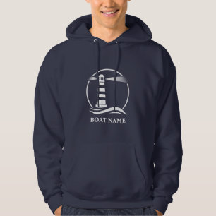 Your Boat or Name with Nautical Lighthouse Hoodie