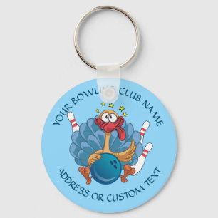 Your Bowling Club Name Owner With Wild Turkey Key Ring