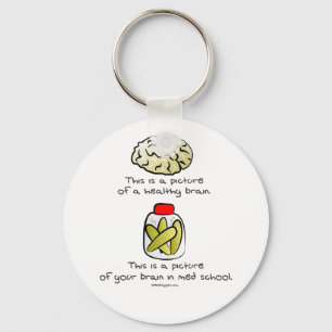 Your brain in Med School Key Ring
