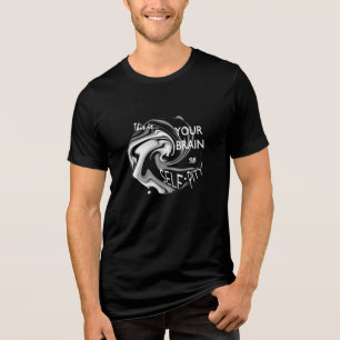 "Your Brain on Self-Pity" White Grey Humourous Art Tri-Blend Shirt