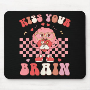 Your Brain Valentines Test Day Teacher Squad Kids Mouse Pad