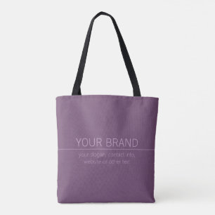 Your Brand or Business Name Modern Purple Mauve  Tote Bag