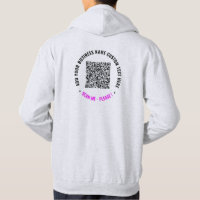 Your Branded Business Hoodie with QR Code and Text