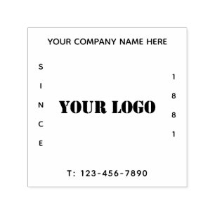 Your Branded Business Logo Name Info Stamp Example