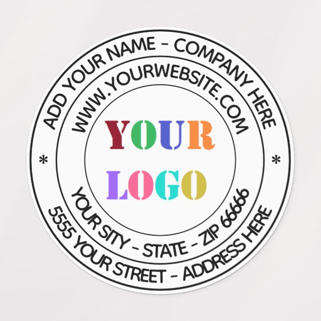 Your Branded Company Logo Product Labels Example (Design 3)