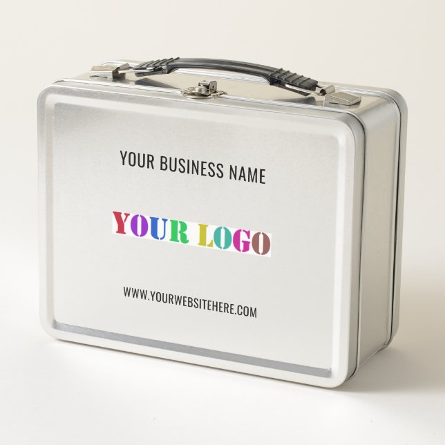 Your Branded Logo Business Metal Lunch Box Example (Front)