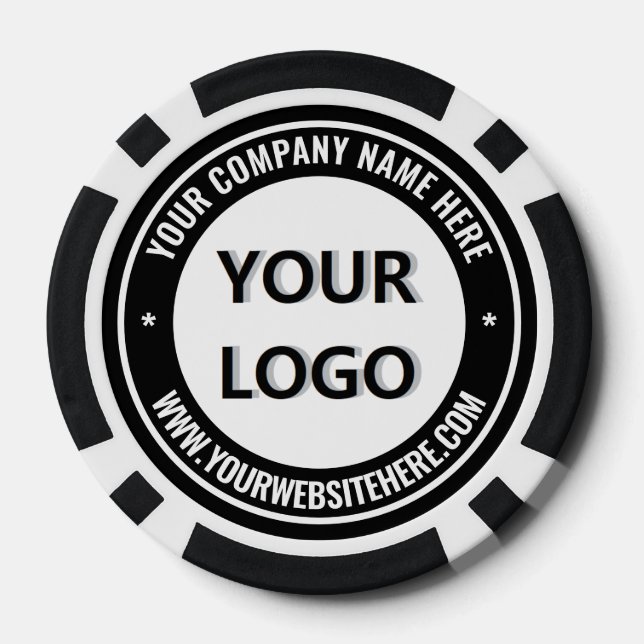 Your Branded Logo Poker Chips Example Custom Text (Back)