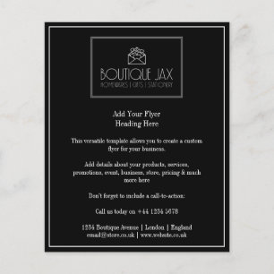 Your Branding and Logo Simple Black Flyer