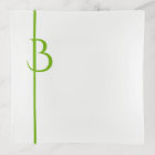 YOUR BRIGHT GREEN INITIAL, VERTICAL LINE on WHITE