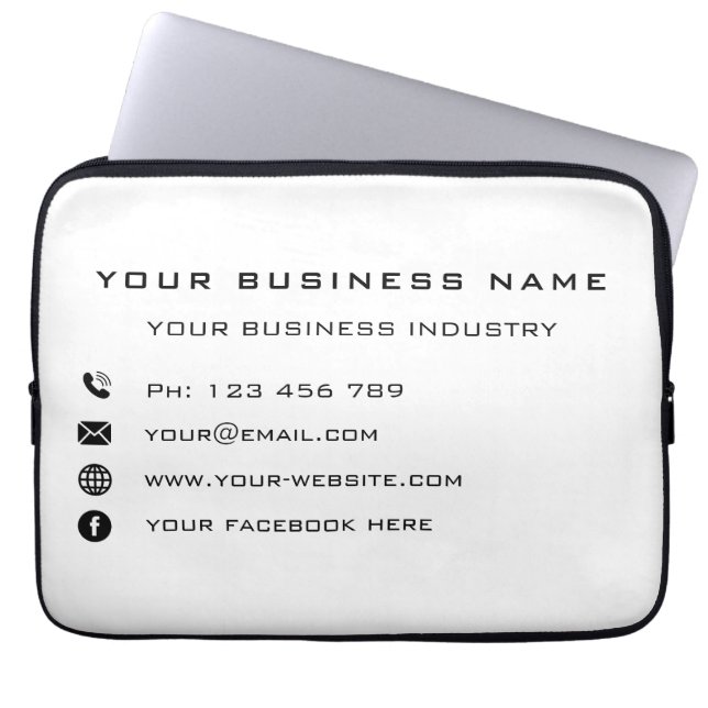 Your Business Laptop Sleeve Company Promotional (Front)