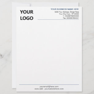 Your Business Letterhead with Logo and QR Code URL